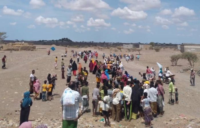  لحج .. تظاهرة احتجاجية لللاجئين الصوماليين في مخيم 