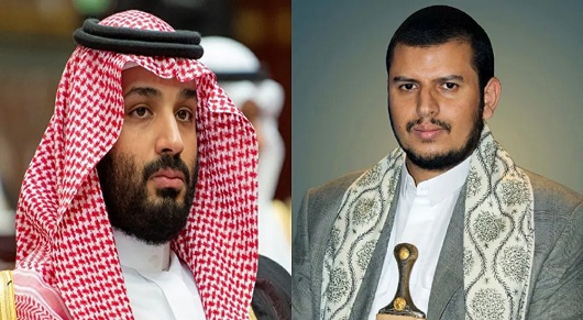 عبدالملك الحوثي ، ومحمد بن سلمان